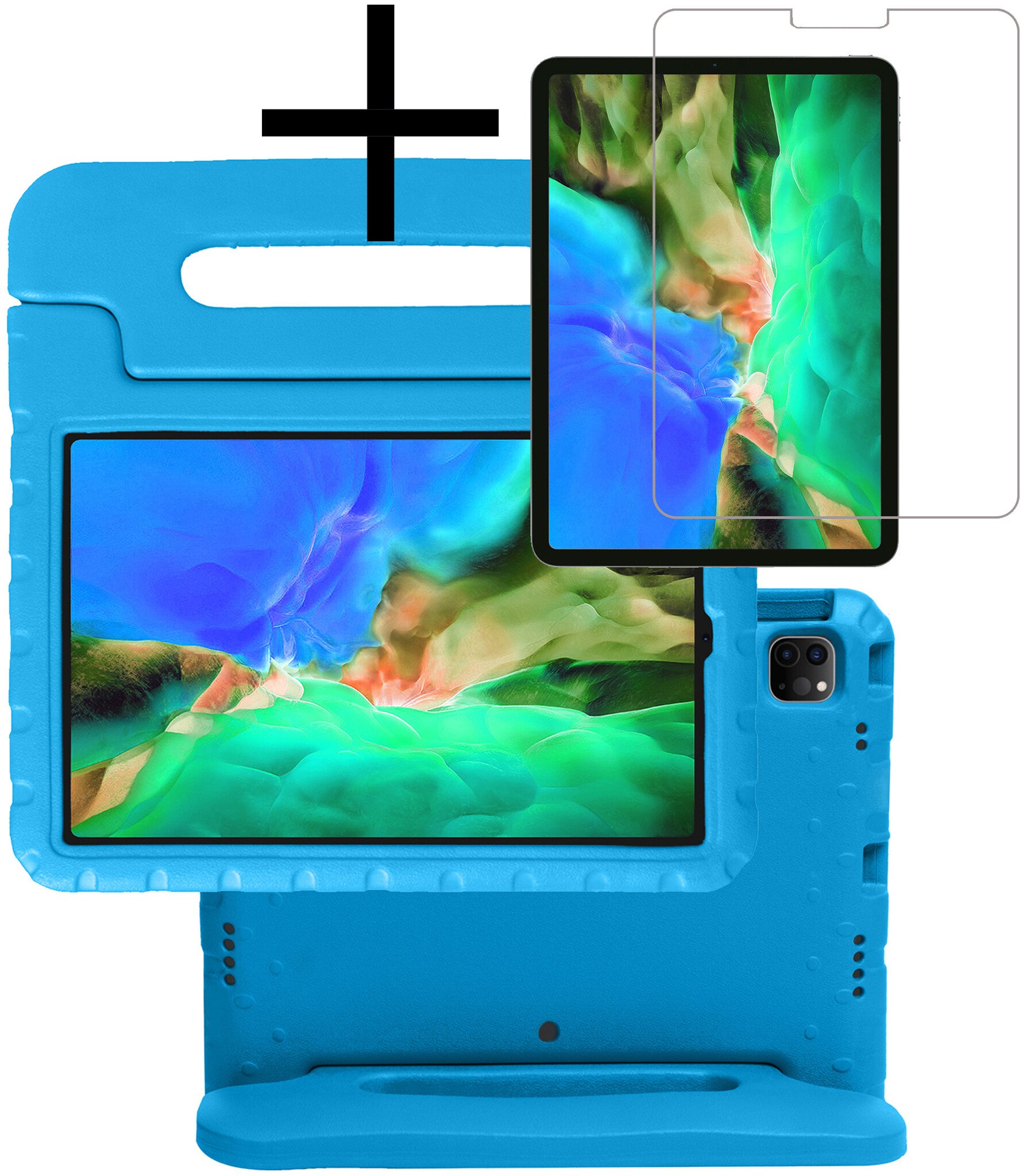 NoXx NoXx iPad Pro 11 inch (2022) Kinderhoes Met Screenprotector - Lichtblauw