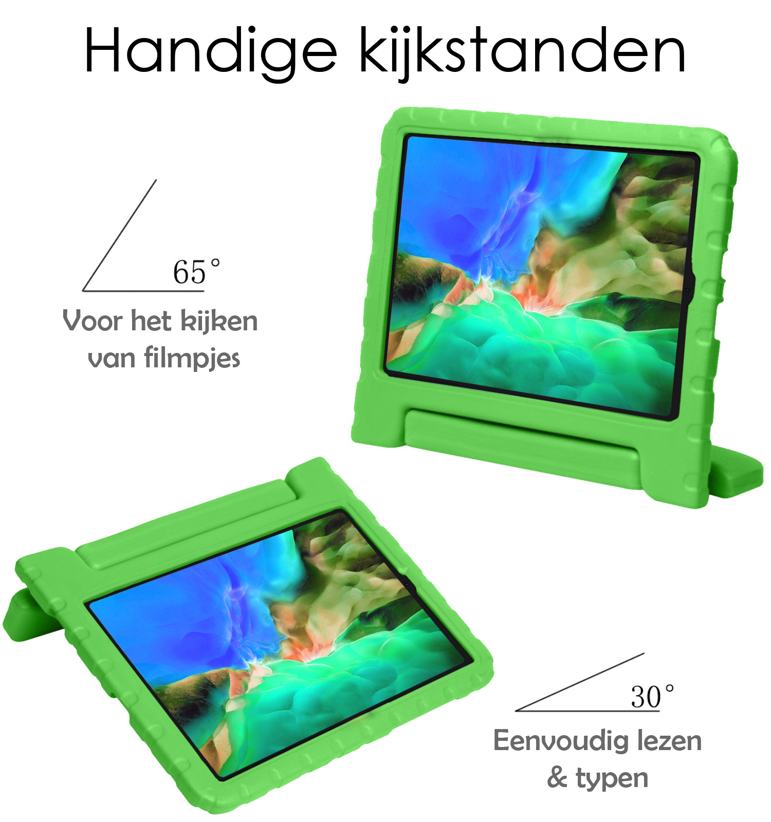 NoXx NoXx iPad Pro 11 inch (2022) Kinderhoes Met Screenprotector - Groen