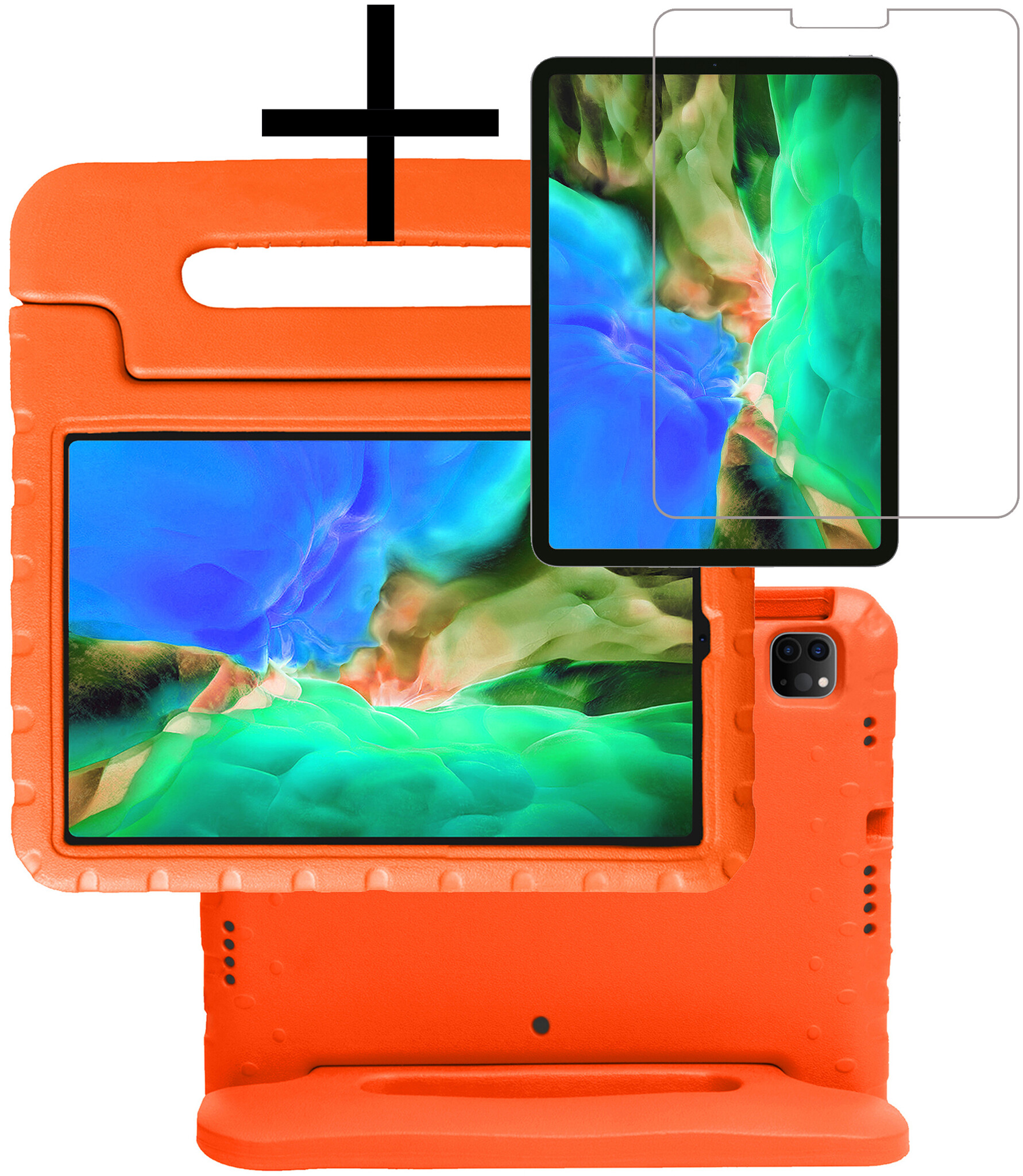 NoXx NoXx iPad Pro 11 inch (2022) Kinderhoes Met Screenprotector - Oranje