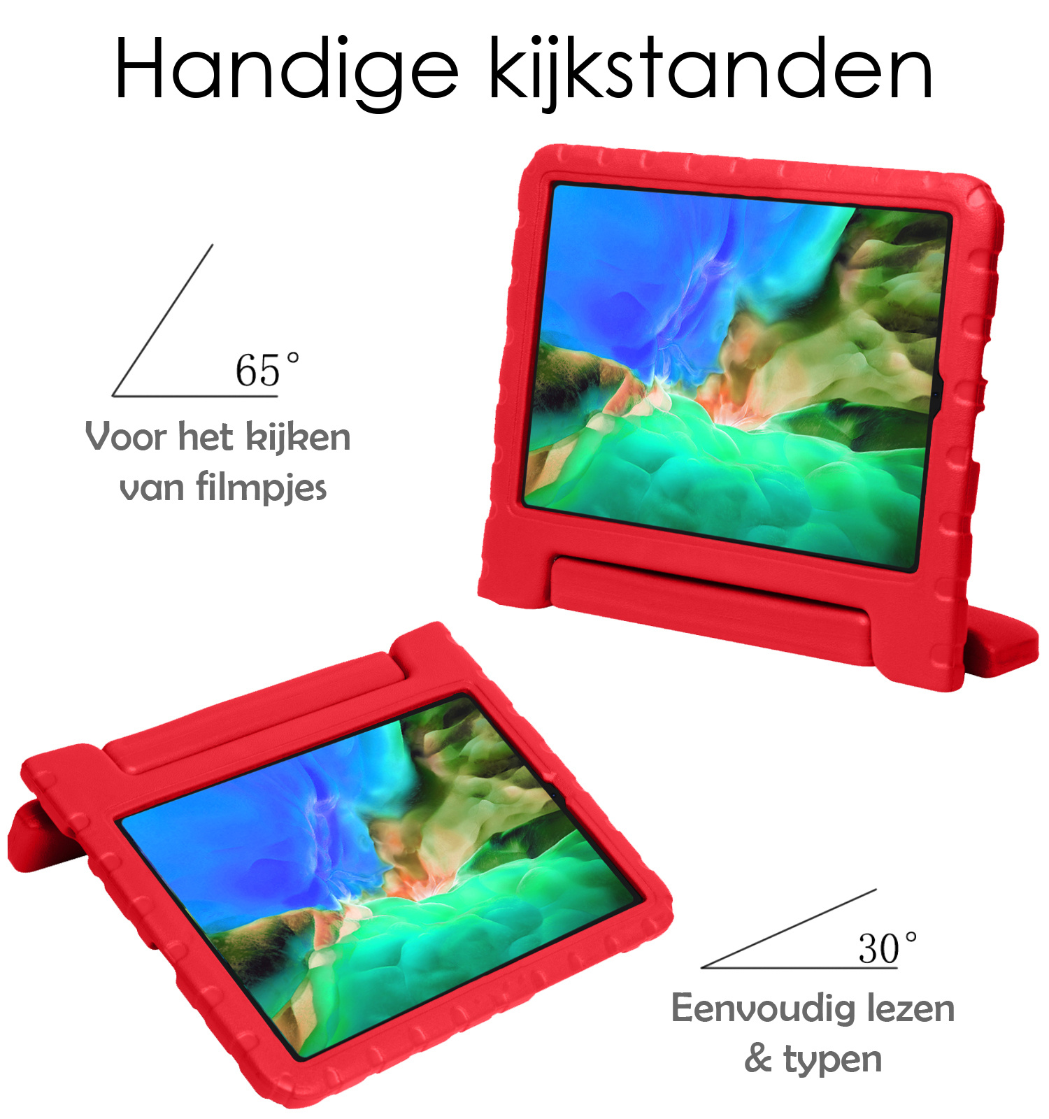 NoXx NoXx iPad Pro 11 inch (2022) Kinderhoes Met Screenprotector - Rood