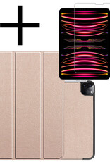 NoXx NoXx iPad Pro 11 inch (2022) Hoesje Met Screenprotector - Goud