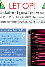 NoXx NoXx iPad Pro 11 inch (2022) Hoesje Met Screenprotector - Paars