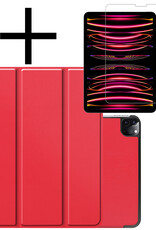 NoXx NoXx iPad Pro 11 inch (2022) Hoesje Met Screenprotector - Rood