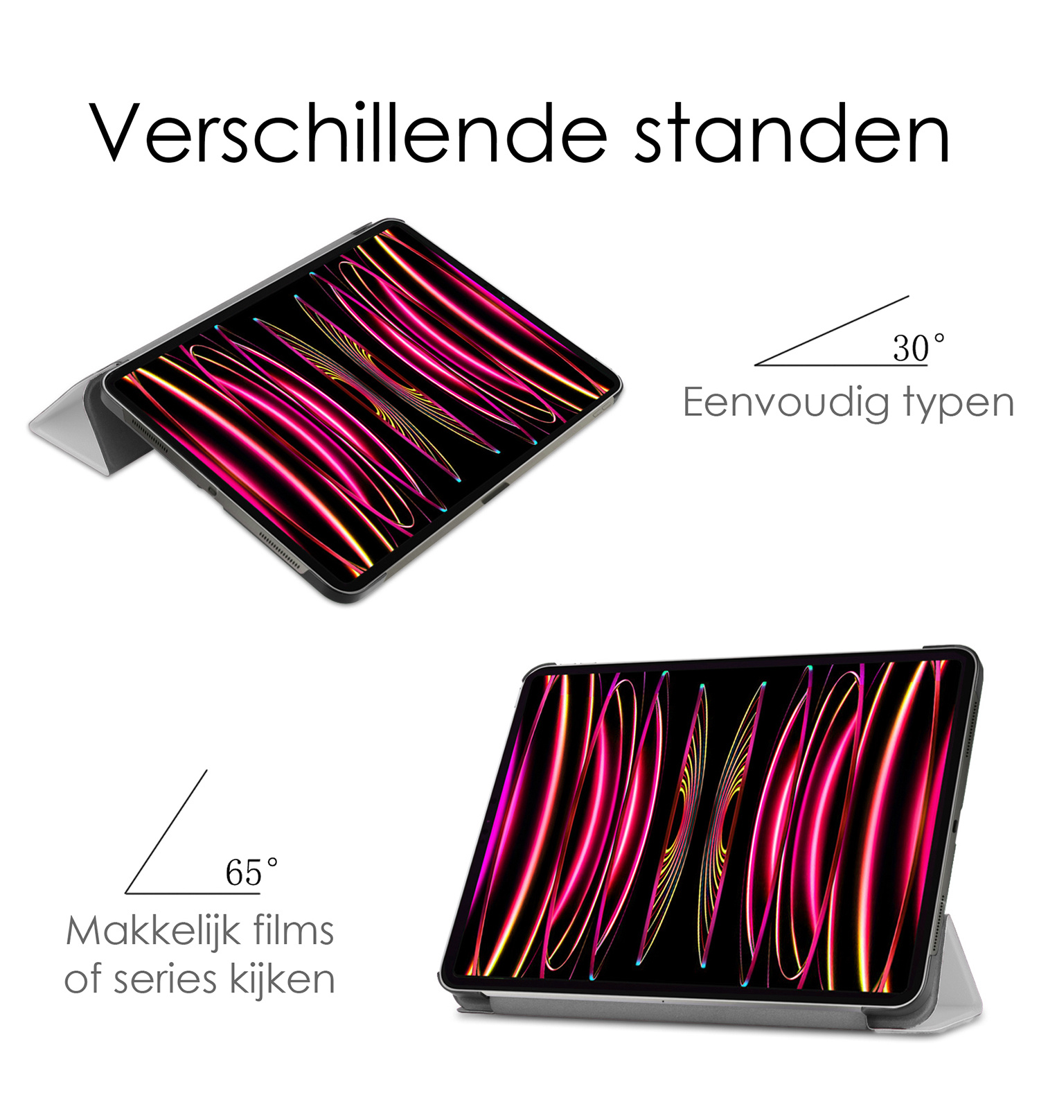 NoXx NoXx iPad Pro 11 inch (2022) Hoesje Met Screenprotector - Wit