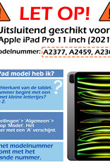 Nomfy Nomfy iPad Pro 11 inch (2021) Hoesje Met Apple Pencilhouder En Screenprotector - Donkergroen
