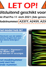 Nomfy Nomfy iPad Pro 11 inch (2021) Hoesje Met Apple Pencilhouder En Screenprotector - Lichtblauw