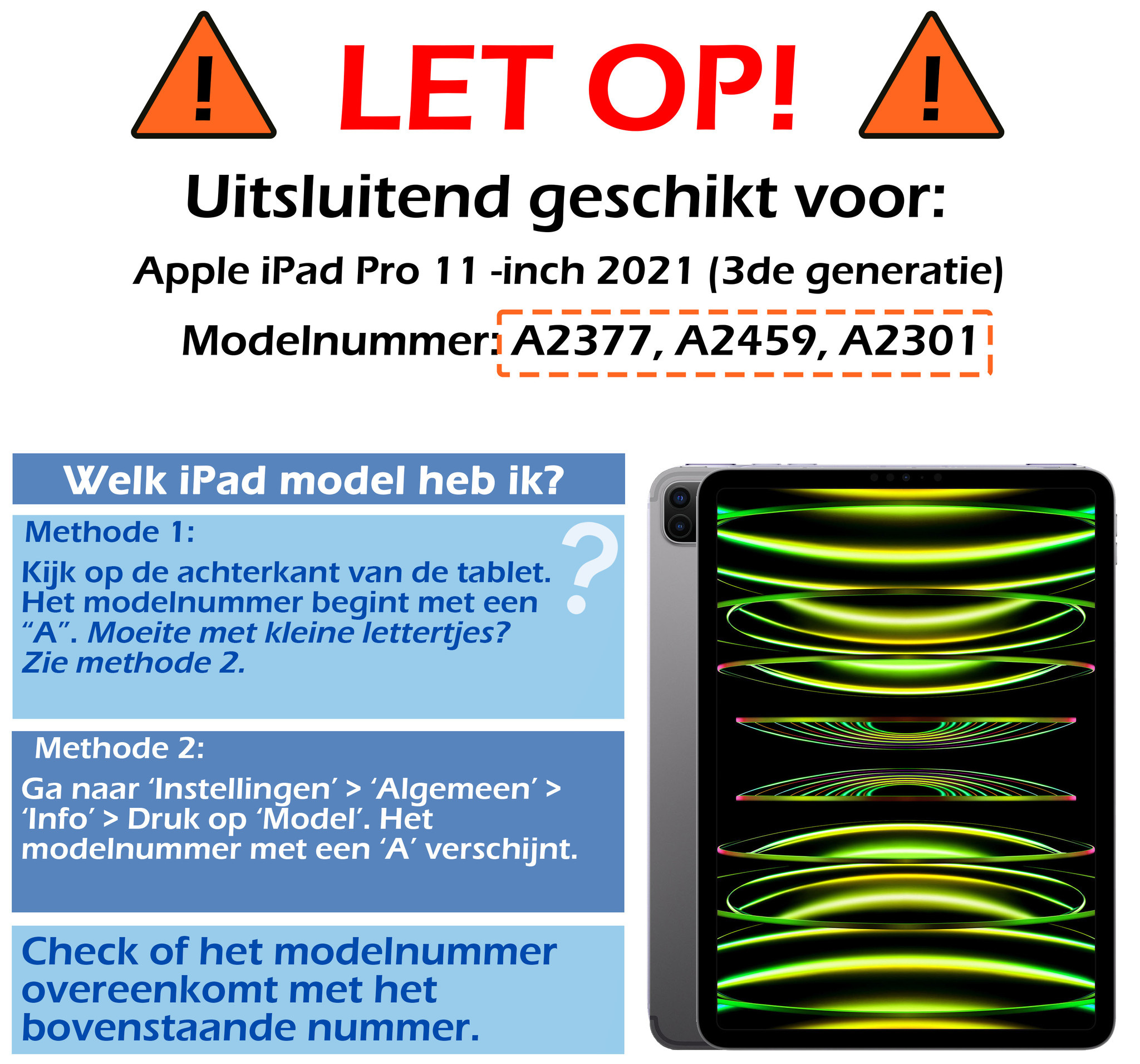 Nomfy Nomfy iPad Pro 11 inch (2021) Hoesje Met Apple Pencilhouder En Screenprotector - Lichtblauw