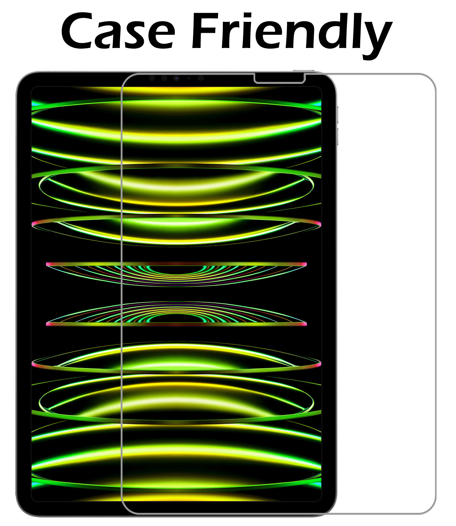 Nomfy Nomfy iPad Pro 11 inch (2021) Hoesje Met Apple Pencilhouder En Screenprotector - Lichtblauw