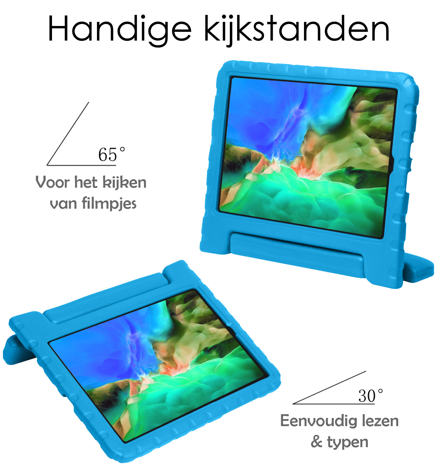NoXx NoXx iPad Pro 11 inch (2021) Kinderhoes Met Screenprotector - Lichtblauw