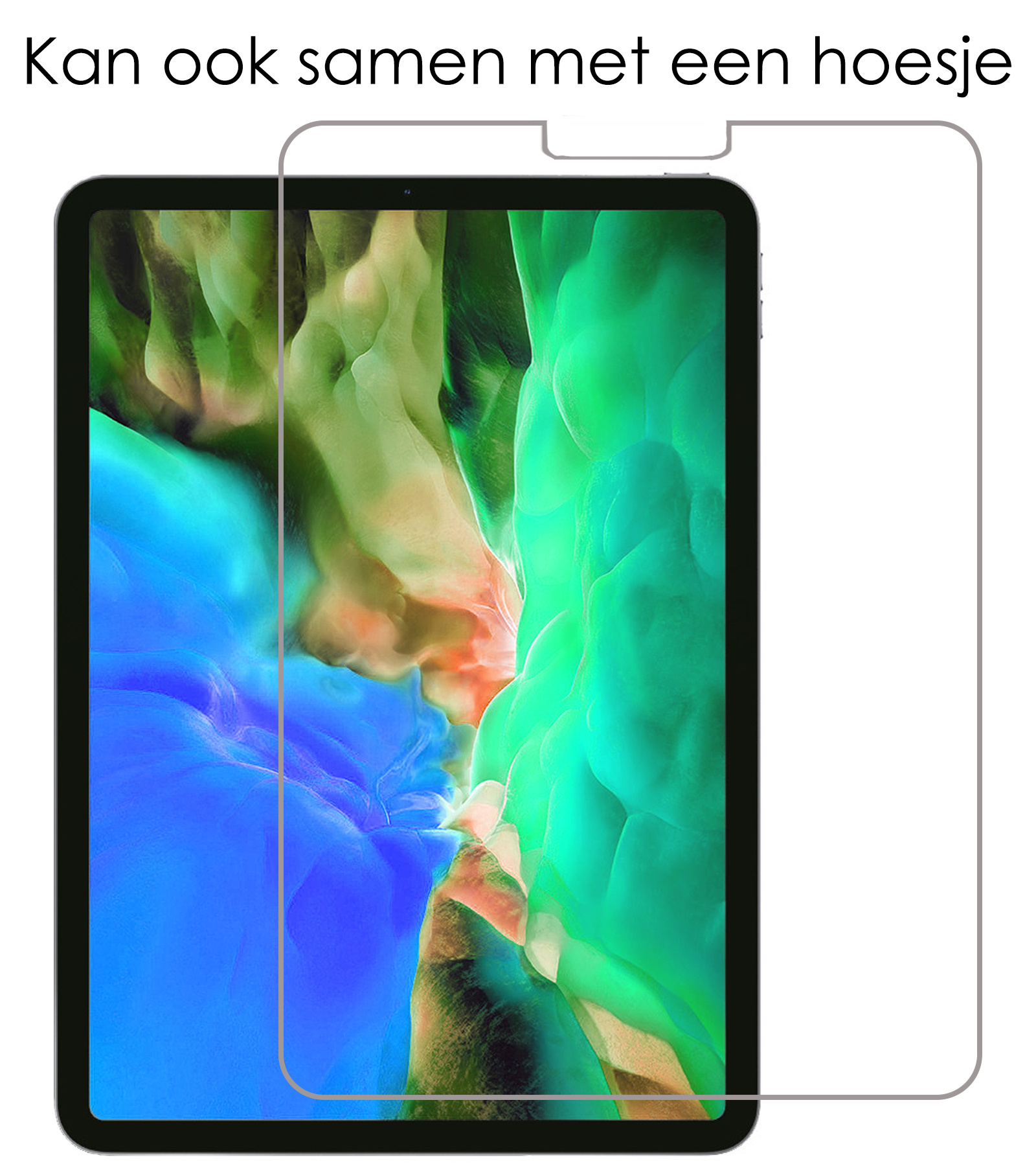 NoXx NoXx iPad Pro 11 inch (2022) Kinderhoes Met 2x Screenprotector - Rood