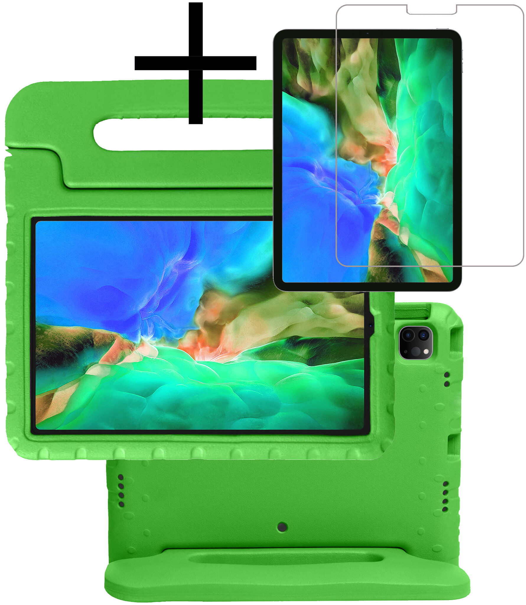 NoXx NoXx iPad Pro 11 inch (2020) Kinderhoes Met Screenprotector - Groen
