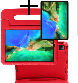 NoXx NoXx iPad Pro 11 inch (2020) Kinderhoes Met Screenprotector - Rood
