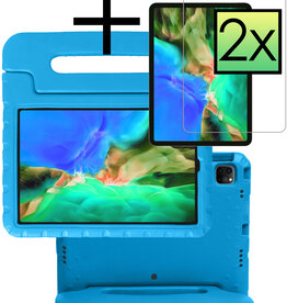NoXx NoXx iPad Pro 11 inch (2020) Kinderhoes Met 2x Screenprotector - Lichtblauw