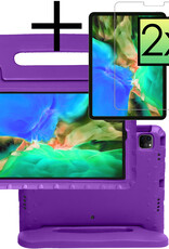 NoXx NoXx iPad Pro 11 inch (2020) Kinderhoes Met 2x Screenprotector - Paars