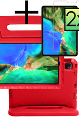 NoXx NoXx iPad Pro 11 inch (2020) Kinderhoes Met 2x Screenprotector - Rood