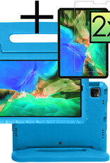 NoXx NoXx iPad Pro 11 inch (2022) Kinderhoes Met 2x Screenprotector - Lichtblauw