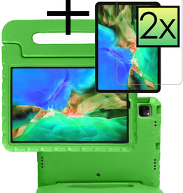 NoXx NoXx iPad Pro 11 inch (2022) Kinderhoes Met 2x Screenprotector - Groen