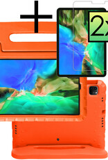 NoXx NoXx iPad Pro 11 inch (2022) Kinderhoes Met 2x Screenprotector - Oranje