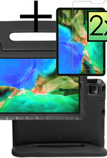 NoXx NoXx iPad Pro 11 inch (2022) Kinderhoes Met 2x Screenprotector - Zwart