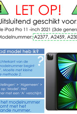 NoXx NoXx iPad Pro 11 inch (2021) Hoesje Met Apple Pencilhouder - Donkergroen