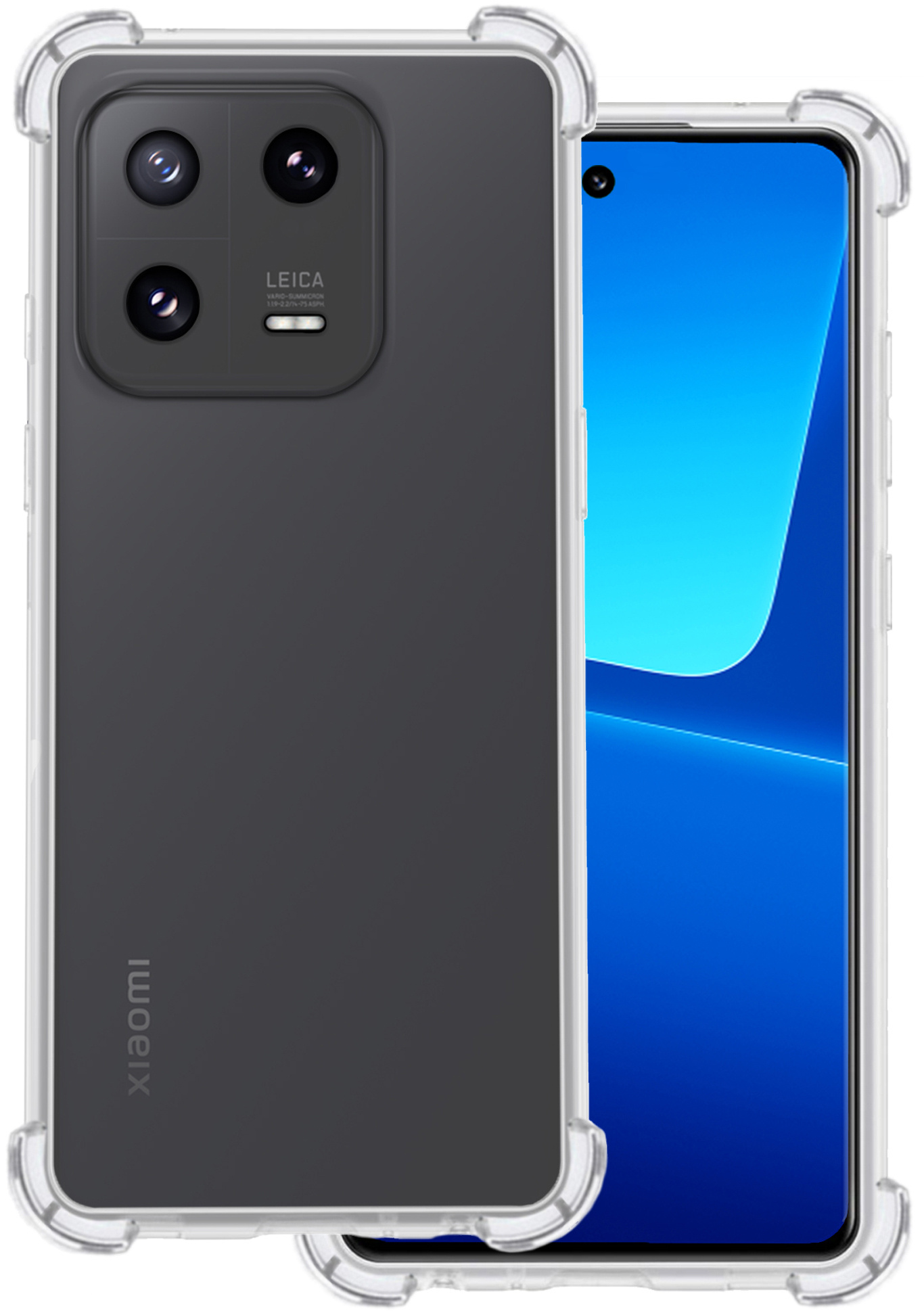 BASEY. Hoes Geschikt voor Xiaomi 13 Hoesje Shock Proof Case Hoes Siliconen - Hoesje Geschikt voor Xiaomi 13 Hoes Cover Shockproof - Transparant