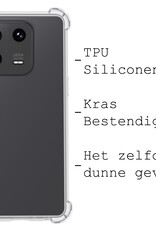 BASEY. Xiaomi 13 Hoesje Shockproof Case Met 2x Screenprotector - Xiaomi 13 Hoes Shock Proof Bumper - Transparant