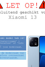 BASEY. Hoes Geschikt voor Xiaomi 13 Hoesje Shock Proof Case Hoes Siliconen Met 2x Screenprotector - Hoesje Geschikt voor Xiaomi 13 Hoes Cover Shockproof - Transparant