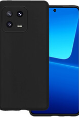 BASEY. Hoes Geschikt voor Xiaomi 13 Hoesje Siliconen Back Cover Case - Hoesje Geschikt voor Xiaomi 13 Hoes Cover Hoesje - Zwart