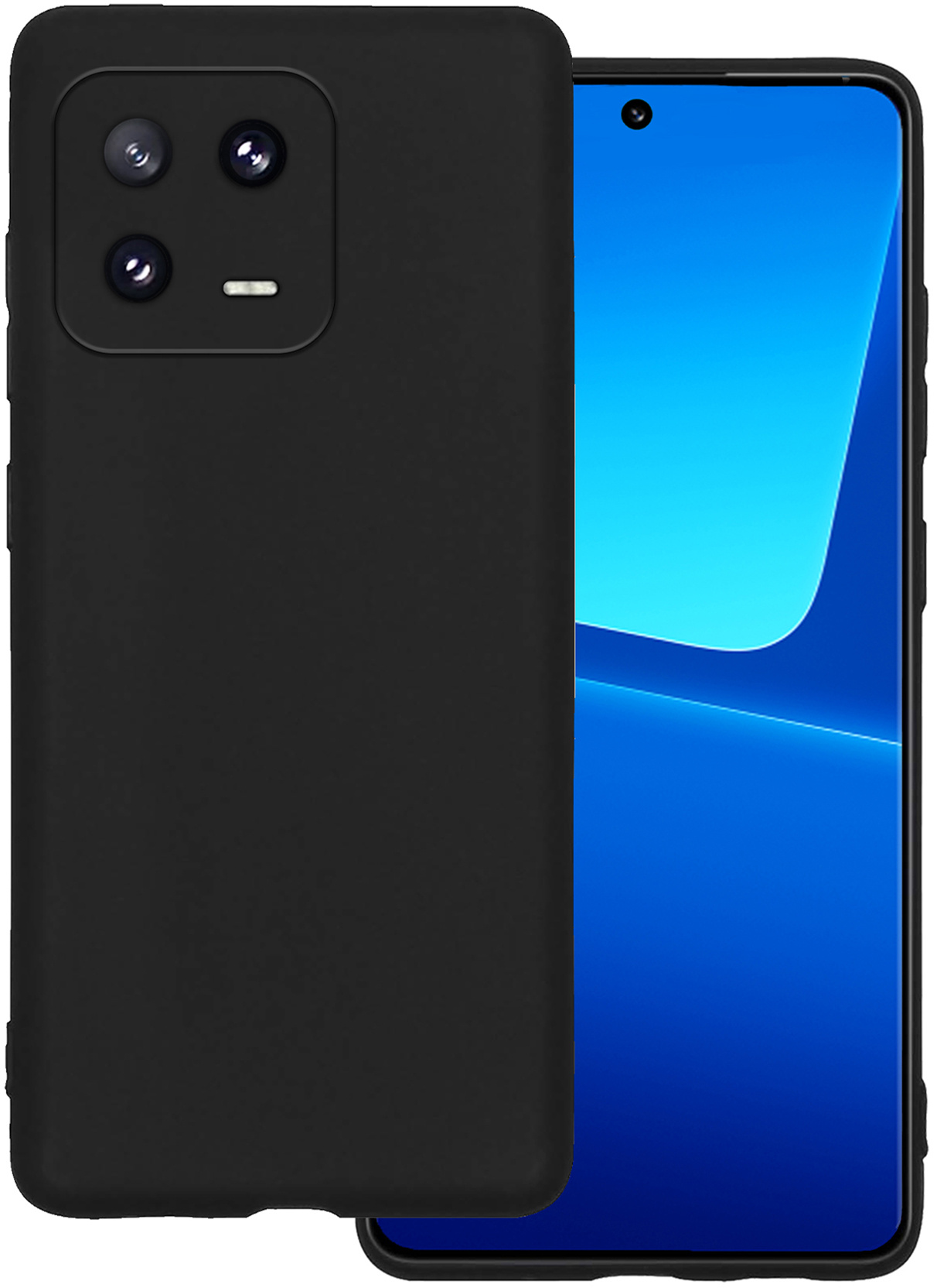 BASEY. Hoes Geschikt voor Xiaomi 13 Hoesje Siliconen Back Cover Case - Hoesje Geschikt voor Xiaomi 13 Hoes Cover Hoesje - Zwart