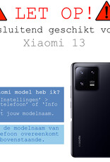 BASEY. Hoes Geschikt voor Xiaomi 13 Hoesje Siliconen Back Cover Case Met 2x Screenprotector - Hoesje Geschikt voor Xiaomi 13 Hoes Cover Hoesje - Transparant