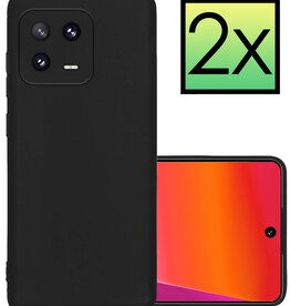 NoXx NoXx Xiaomi 13 Hoesje Siliconen - Zwart - 2 PACK