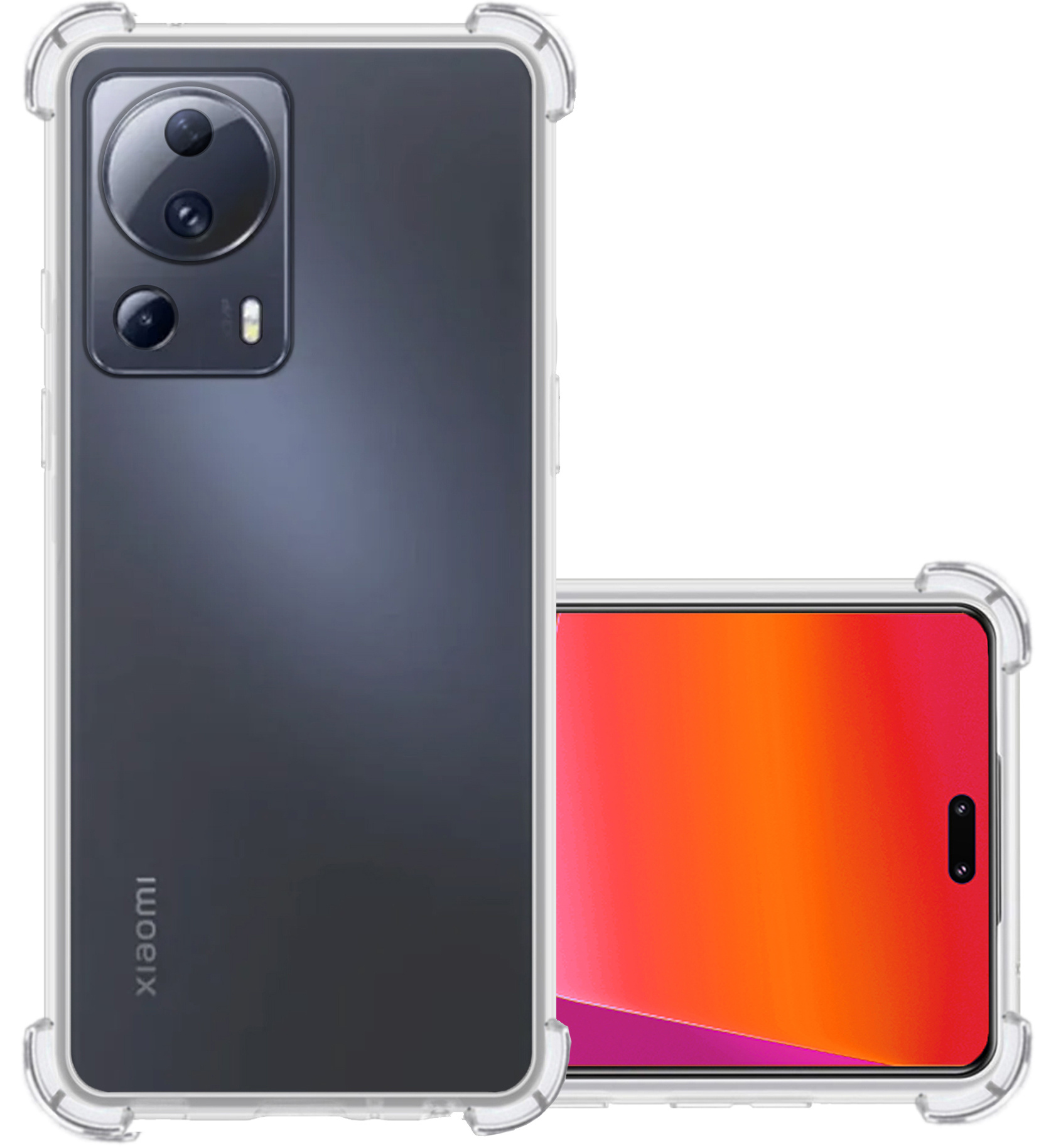 NoXx Hoes Geschikt voor Xiaomi 13 Lite Hoesje Siliconen Cover Shock Proof Back Case Shockproof Hoes - Transparant