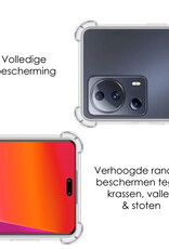 NoXx Hoes Geschikt voor Xiaomi 13 Lite Hoesje Siliconen Cover Shock Proof Back Case Shockproof Hoes - Transparant - 2x