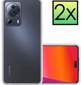 NoXx NoXx Xiaomi 13 Lite Hoesje Siliconen - Transparant - 2 PACK