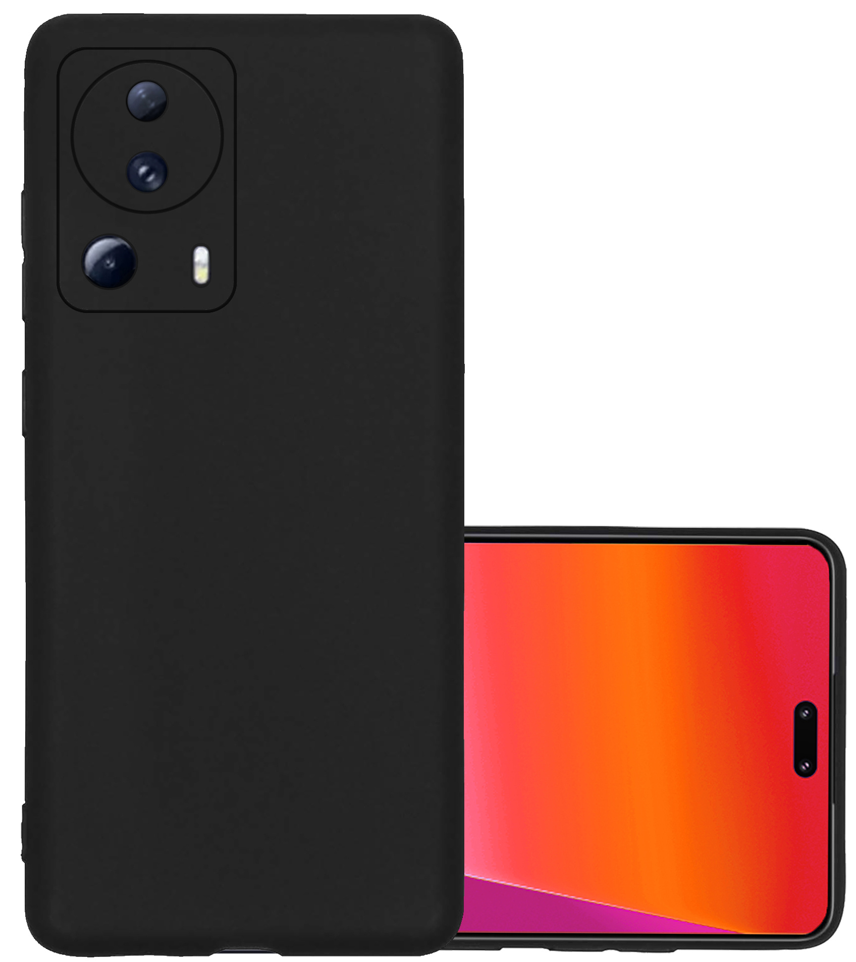 NoXx Hoes Geschikt voor Xiaomi 13 Lite Hoesje Cover Siliconen Back Case Hoes - Zwart