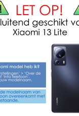 NoXx Hoes Geschikt voor Xiaomi 13 Lite Hoesje Cover Siliconen Back Case Hoes - Zwart