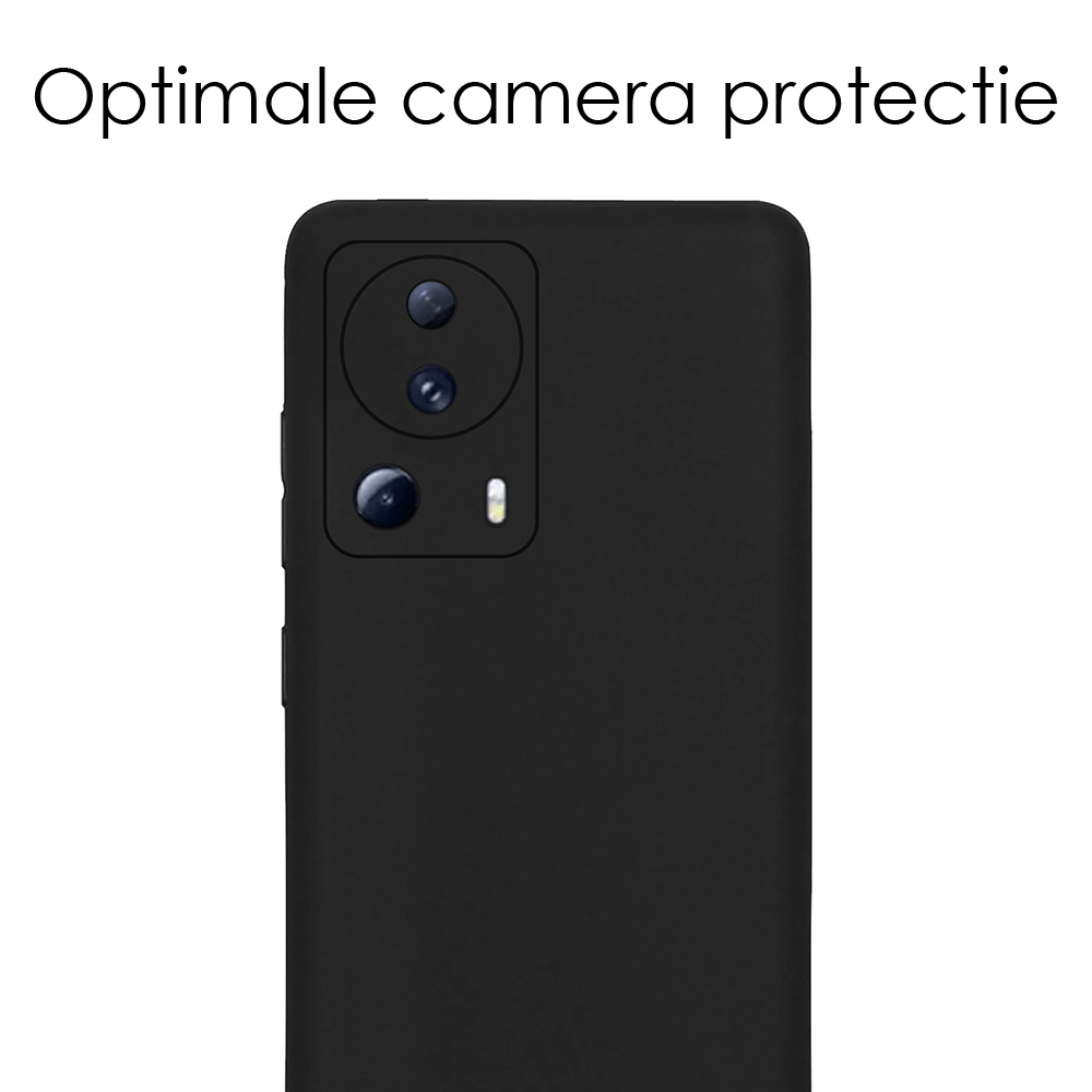 NoXx Hoes Geschikt voor Xiaomi 13 Lite Hoesje Cover Siliconen Back Case Hoes - Zwart - 2x