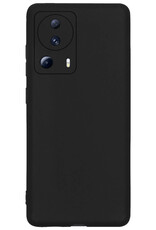 NoXx Hoes Geschikt voor Xiaomi 13 Lite Hoesje Cover Siliconen Back Case Hoes - Zwart - 2x