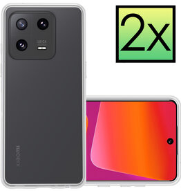 NoXx NoXx Xiaomi 13 Pro Hoesje Siliconen - Transparant - 2 PACK