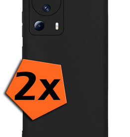 Nomfy Nomfy Xiaomi 13 Pro Hoesje Siliconen - Zwart - 2 PACK