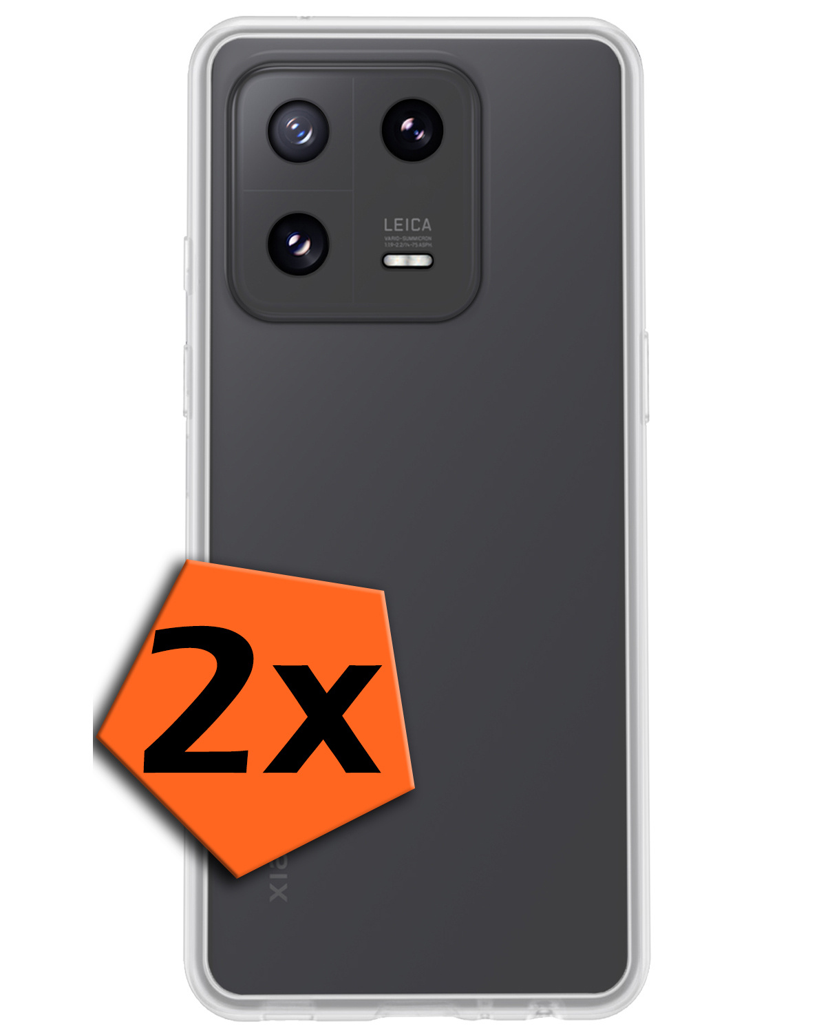 Nomfy Xiaomi 13 Pro Hoesje Siliconen Case Back Cover - Xiaomi 13 Pro Hoes Cover Silicone - Transparant - 2X