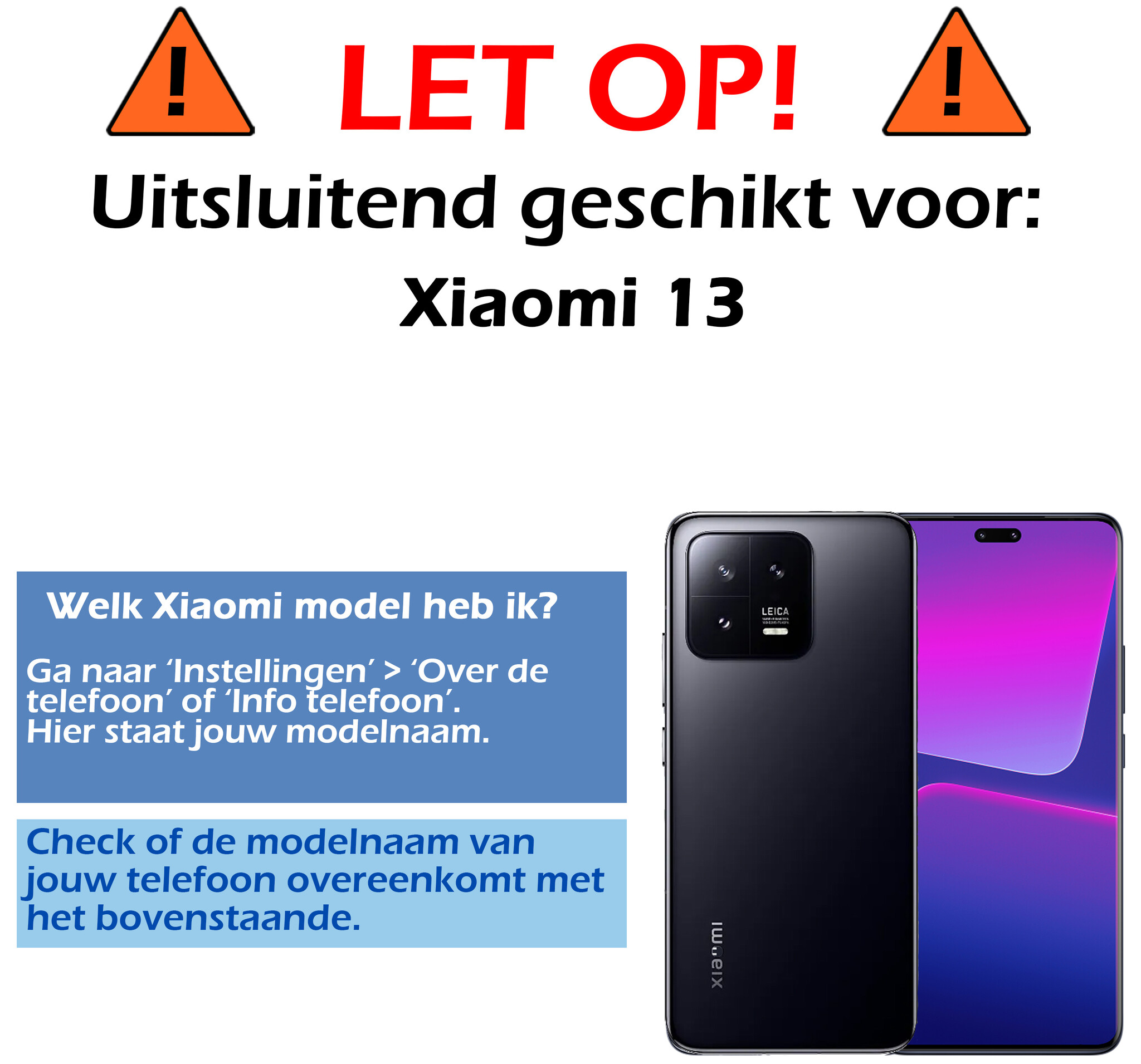 Nomfy Hoesje Geschikt voor Xiaomi 13 Hoesje Shock Proof Cover Case Shockproof Met Screenprotector - Hoes Geschikt voor Xiaomi 13 Hoes Siliconen Back Case - Transparant