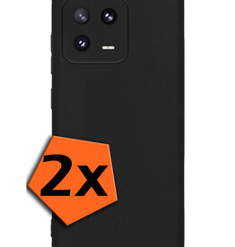 Nomfy Nomfy Xiaomi 13 Hoesje Siliconen - Zwart - 2 PACK