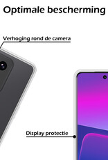 Nomfy Hoesje Geschikt voor Xiaomi 13 Hoesje Siliconen Cover Case Met Screenprotector - Hoes Geschikt voor Xiaomi 13 Hoes Back Case - Transparant