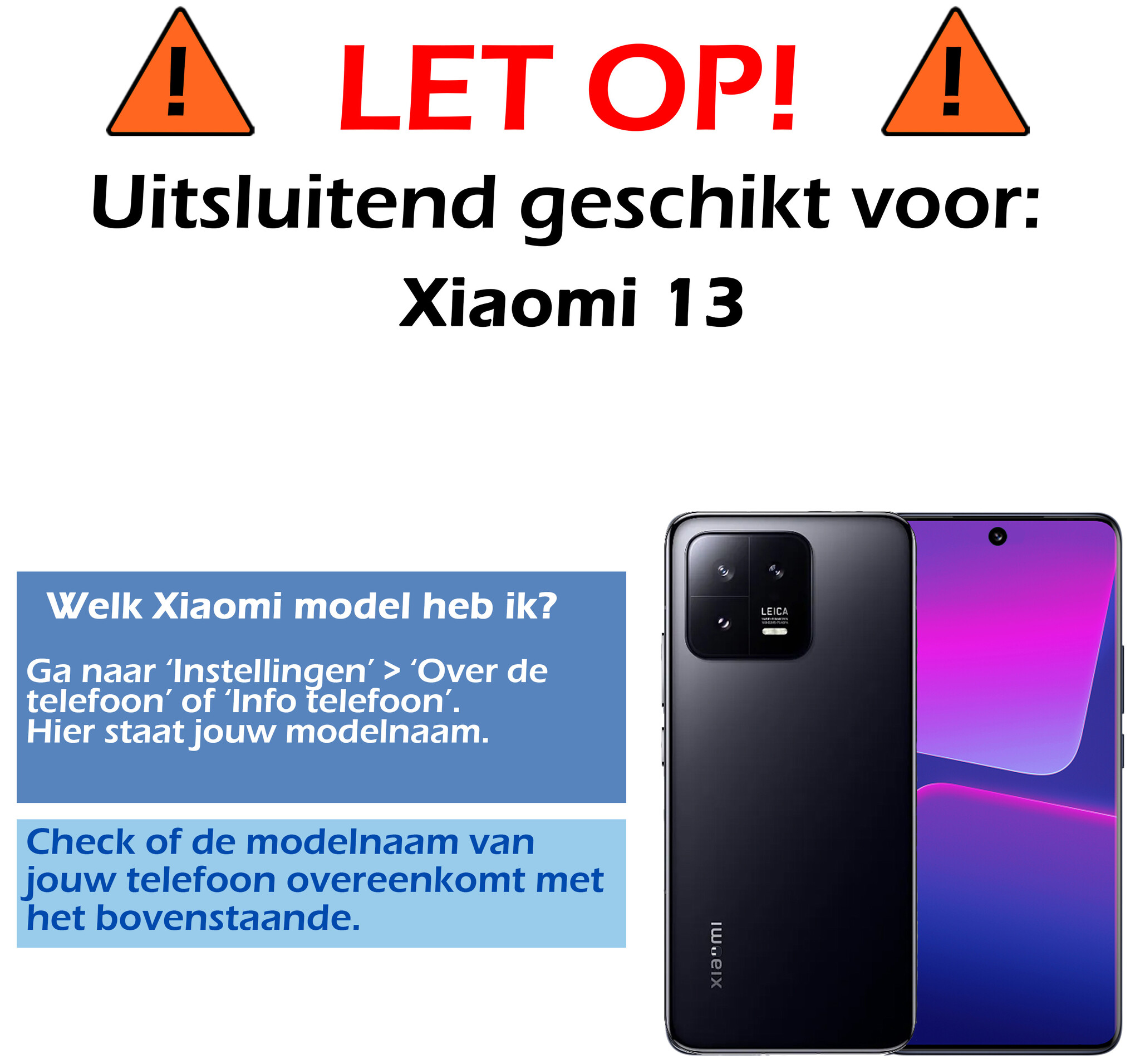 Nomfy Hoesje Geschikt voor Xiaomi 13 Hoesje Siliconen Cover Case Met Screenprotector - Hoes Geschikt voor Xiaomi 13 Hoes Back Case - Zwart