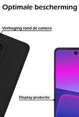 Nomfy Hoesje Geschikt voor Xiaomi 13 Hoesje Siliconen Cover Case Met Screenprotector - Hoes Geschikt voor Xiaomi 13 Hoes Back Case - Zwart