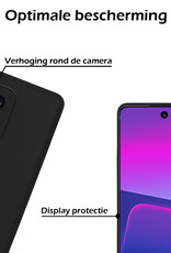 Nomfy Xiaomi 13 Hoesje Siliconen Case Back Cover Met Screenprotector - Xiaomi 13 Hoes Cover Silicone - Zwart