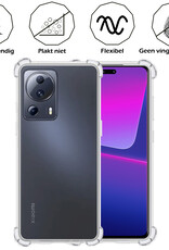 Nomfy Hoesje Geschikt voor Xiaomi 13 Lite Hoesje Shock Proof Cover Case Shockproof - Hoes Geschikt voor Xiaomi 13 Lite Hoes Siliconen Back Case - Transparant