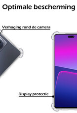 Nomfy Hoesje Geschikt voor Xiaomi 13 Lite Hoesje Shock Proof Cover Case Shockproof - Hoes Geschikt voor Xiaomi 13 Lite Hoes Siliconen Back Case - Transparant - 2 PACK