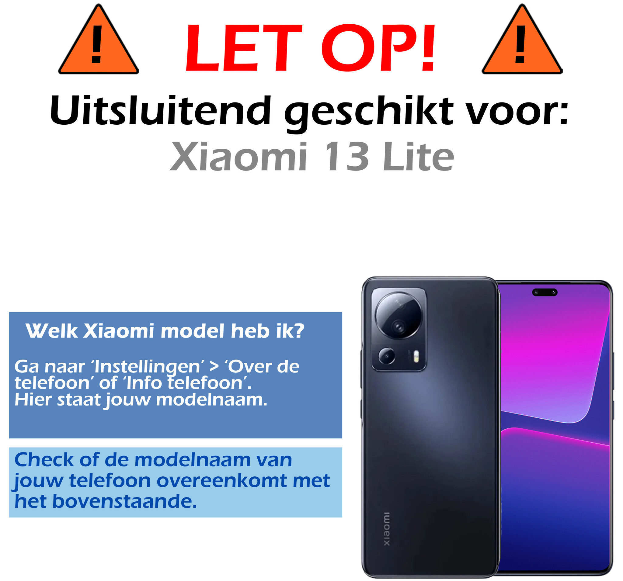 Nomfy Hoesje Geschikt voor Xiaomi 13 Lite Hoesje Shock Proof Cover Case Shockproof Met 2x Screenprotector - Hoes Geschikt voor Xiaomi 13 Lite Hoes Siliconen Back Case - Transparant